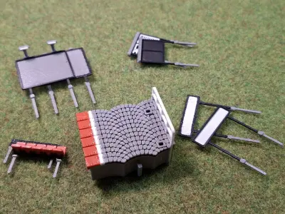 Single Edge Platform board modules 1-87 FDM color 3D print model