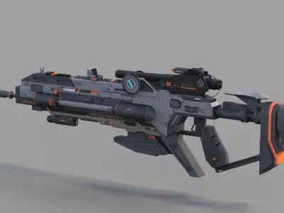 Science Fiction Gun 3 - Rifle 3D model