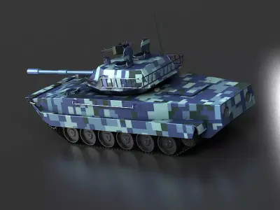 63A Amphibious Tank amphibious tank tracked vehicle 3D model