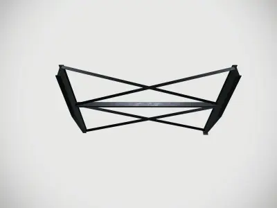 Factory Pillars Frame Low-poly 3D model