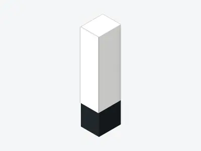 Locker - Laminate - Integral - Classic - High Base - 1 Door Low-poly 3D model