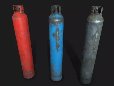 Gas cylinder 2 Low-poly 3D model purchase