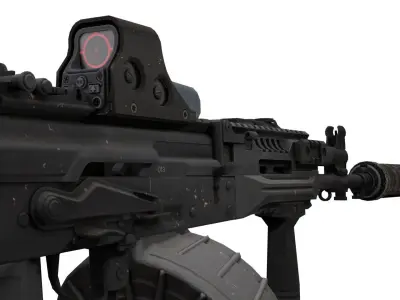 Kalashnikov AK-12 Low-poly 3D model