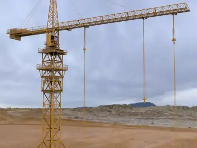 Tower Crane 3D model 2
