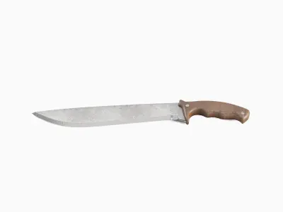 Machete Knife 01 Low-poly 3D model