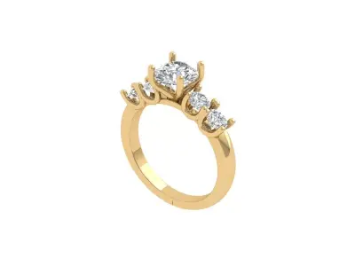 5 Stone Ring 3D print model purchase