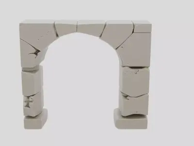 Broken Stone Archway for 3D print 3D model