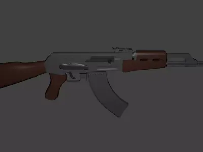 AK-47 3D Model in Blender 3D model