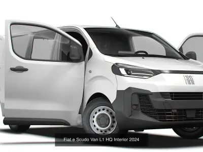Fiat e Scudo Van HQ Interior 2025 3D Model Pack