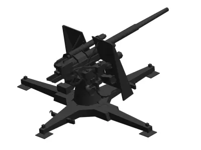  Flak German 88 mm  3D model