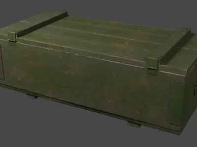 Soviet Military Box - PBR  Low-poly 3D model