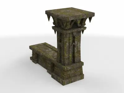 set architecture pillar 03  3D model