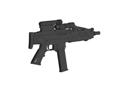 9mm X-86 submachine gun 3D model