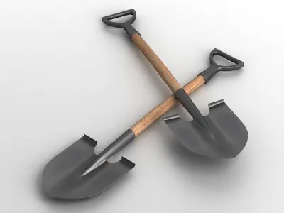 Shovel Spade garden tool 3D model