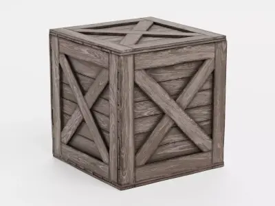 Wooden Crate V5 - Clean Storage and Transport Box 3D model
