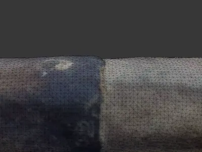  Old Hand Hoe Tool Scan Low-poly 3D model