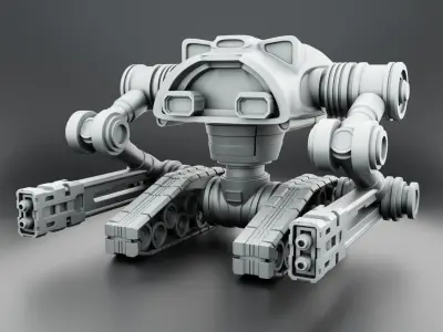Robot tank 3D Print model 3D print model from CGTrader