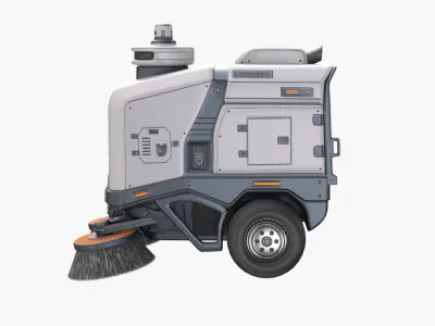 Street Cleaning Robot Vehicle 3D model