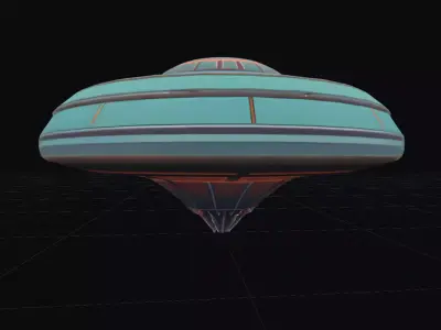 UFO - Simple Rigid for use in Games AR Tv Film and More Low-poly 3D model
