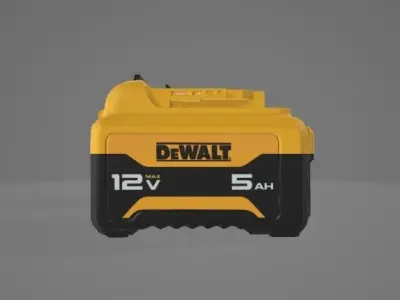 DEWALT XR 12-Volt Max 2-Pack 5 Amp-Hour 3D model