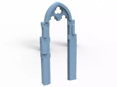 Narnian stone arch rock Low-poly 3D model
