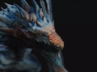 Winter Dragon 3D model
