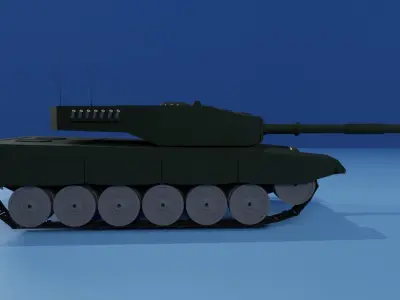 German MBT Low-poly 3D model