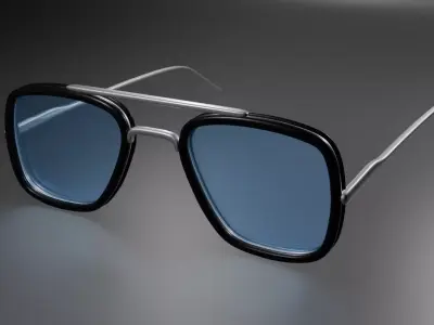 Ironman sunglasses Low-poly 3D model