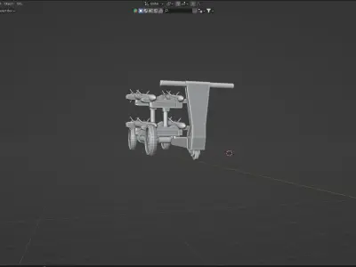 Ballistic Missile Cart Free low-poly 3D model