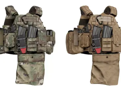 WARRIOR ASSAULT DCS PLATE CARRIER VEST V3 Low-poly 3D model