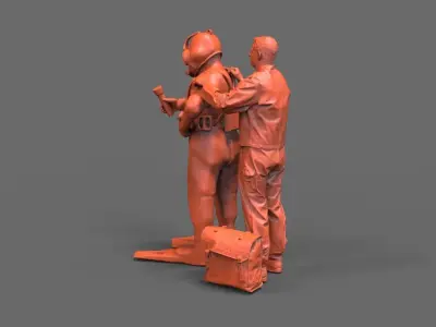 Industrial diver Typ A with helper 3D print model