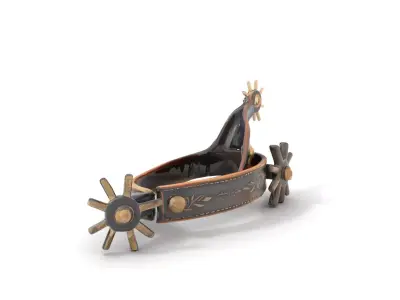 Antique Equestrian Spur model pack Low-poly 3D model