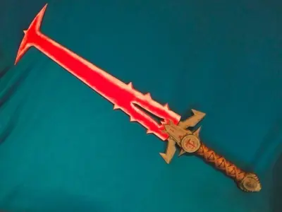 Crucible doom realistic sword 3D print model