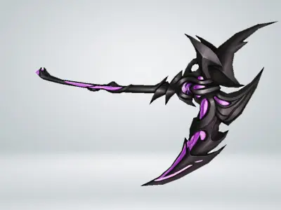 Futuristic Scythe Low-poly 3D model order