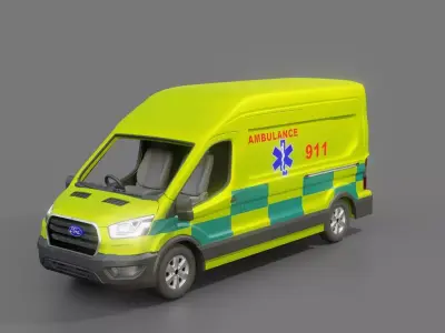 Ford Transit Rural Ambulance 3D model