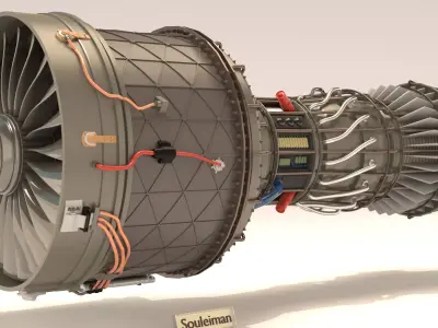 Jet Engine Concept 02 3D model 3D model