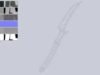 Anubis dagger Low-poly 3D model