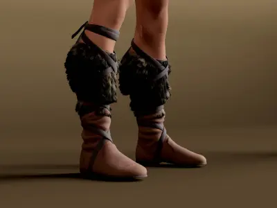 Barbarian Warrior Game Ready RIGGED  Low-poly 3D model