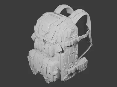 Aegis Core Tactical Power Pack Low-poly 3D model
