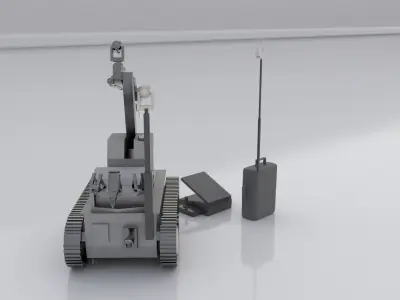 teodor explosive ordnance eod robot Low-poly 3D model