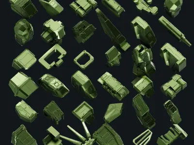 150 HARD-SURFACE KITBASH VOL 02 3D model