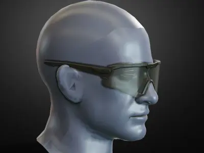 Oakley M-Frame glasses Low-poly 3D model