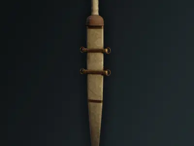 Ancient Roman gladius sword Free low-poly 3D model