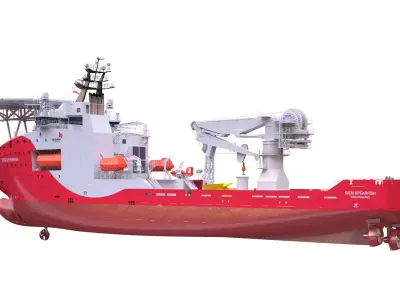 Offshore Subsea Construction Vessel OSCV Siem Stingray 3D model