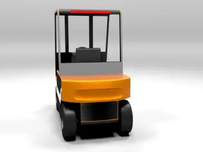 FORKLIFT LOWPOLY truck animation Low-poly 3D model