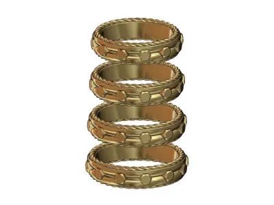 Split bolt head side braided band US sizes 6to9 3D print model