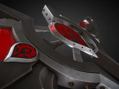 Horde Warglaive Low-poly 3D model