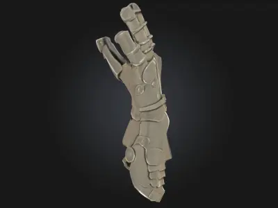 Ornate Gauntlet Decorative Armor Piece 3D model