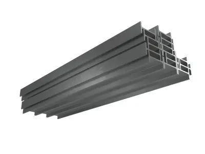 Stacked I Beam v1 001 Low-poly 3D model