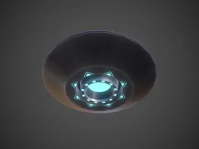 Ufo 3D Model alien spaceship Low-poly 3D model